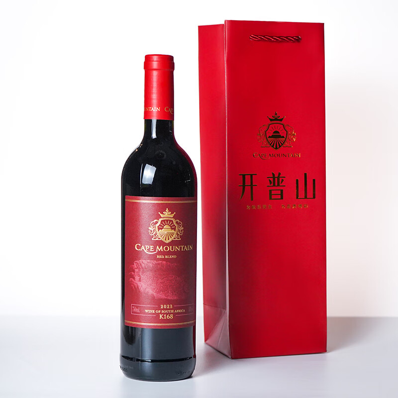 开普山（CAPE MOUNTAIN）百年庄园 进口K168红酒赤霞珠整箱红酒 干红葡萄酒 750ml*6瓶年货