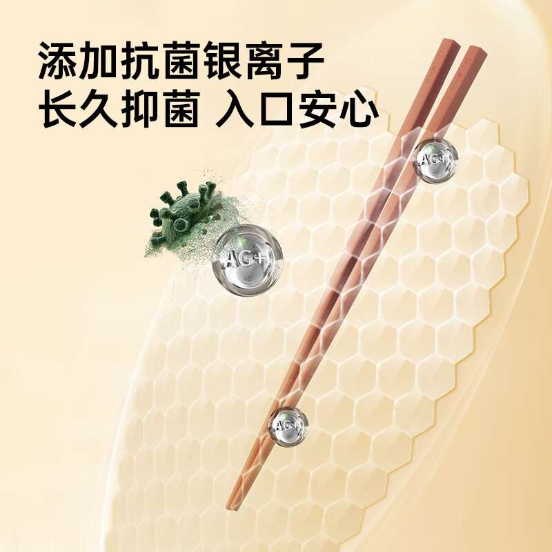 炊大皇 COOKER KING合金筷子家用一人一筷防霉防滑快子酒店专用餐具 分色筷子 5双