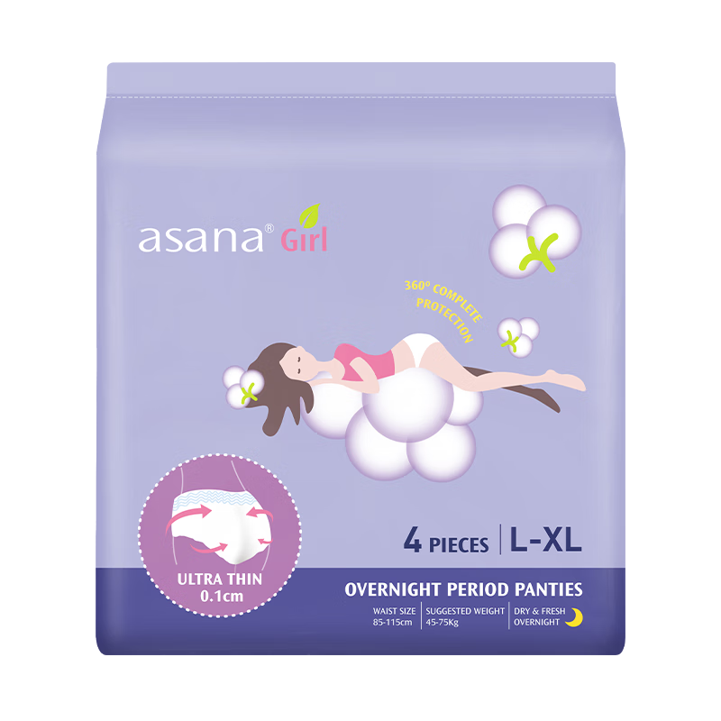 ���ڲ�������ɯ�ȣ�Asana����˯���ᱡ��L-XL��4Ƭ��������������ҹ��Ů���������©���Ŀ� 0.9Ԫ