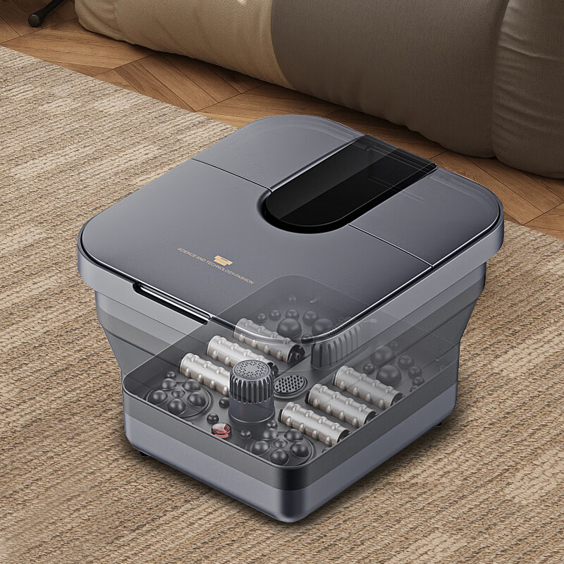 志高(CHIGO) 泡脚桶可折叠全自动按摩智能足浴盆恒温电动加热洗脚盆足疗按摩器送父母礼品 【基础版】脚动按摩轮+一键加热