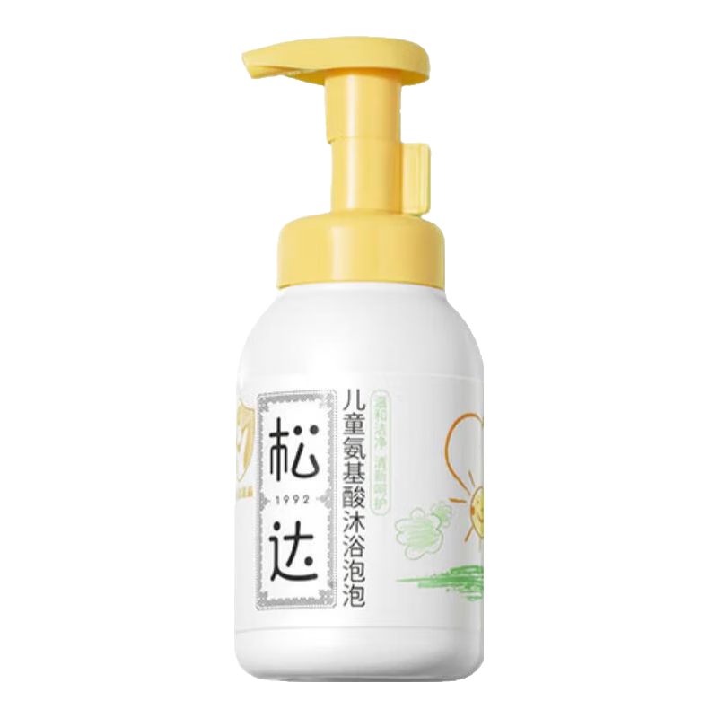 松达沐浴泡泡儿童氨基酸沐浴露宝宝无硅油温和清洁易冲洗 【绵密泡泡】沐浴泡泡300ml