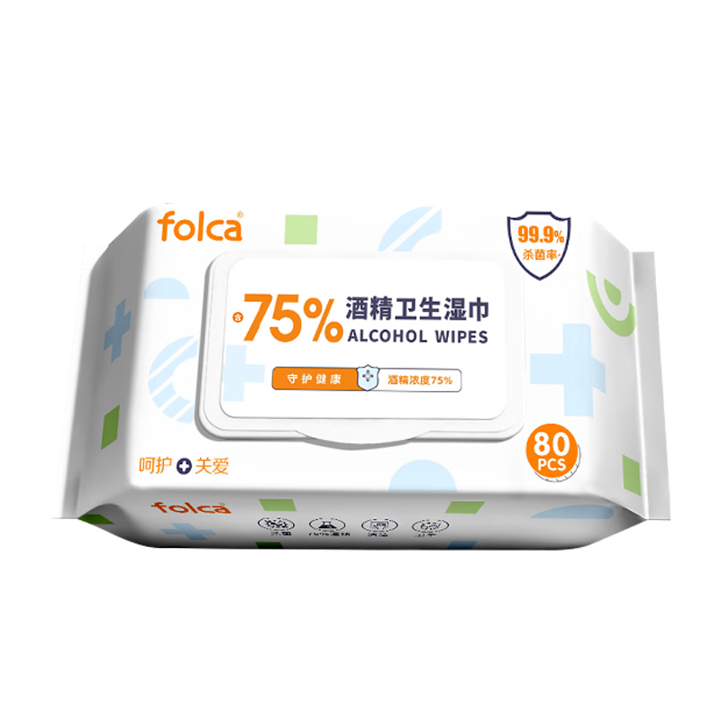 folca ��75%Ũ�Ⱦƾ�ʪ��80Ƭ ɱ��ʪ������ʪ������ʪ���ƾ���Ƭ 5.61Ԫ