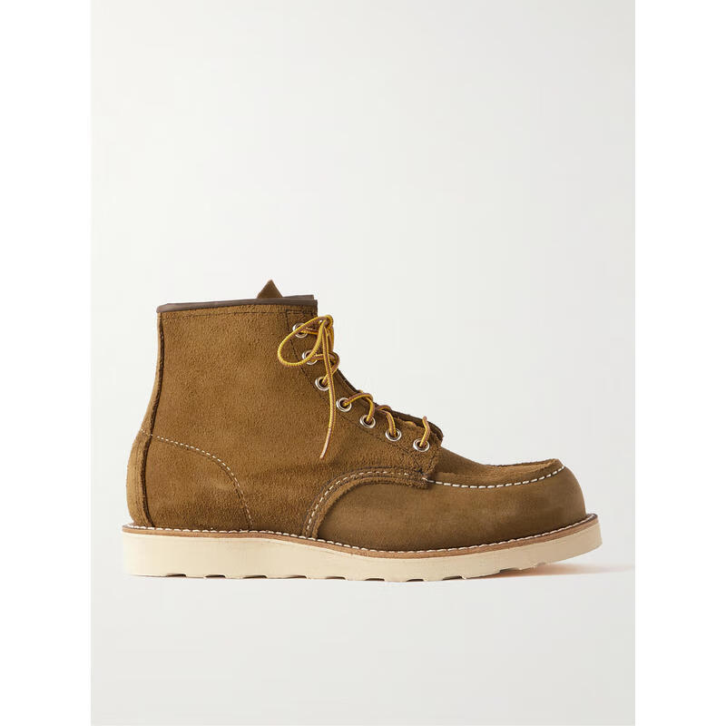 Red Wing 轻奢 男士 8881 经典款莫卡辛绒面革靴子 Brown 20 | 8 UK