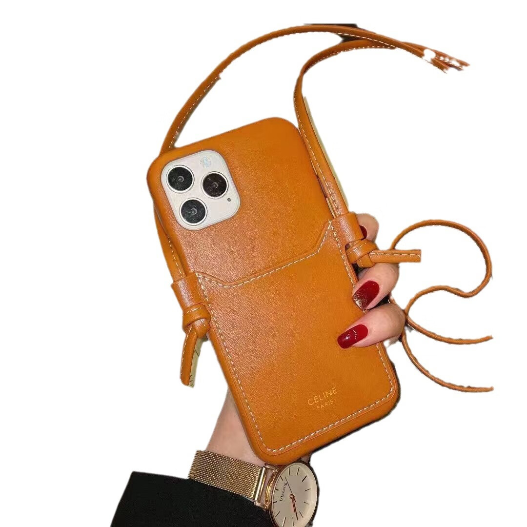 【精选】适用于苹果1516Promax复古SL华为P70PRO斜跨插卡手机壳挂 黑色 其他型号询问客服