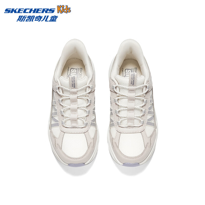 Skechers斯凯奇山迈闪穿鞋舒适防滑鞋一脚蹬休闲运动鞋319080L/405343L 女童/自然色/NAT 30