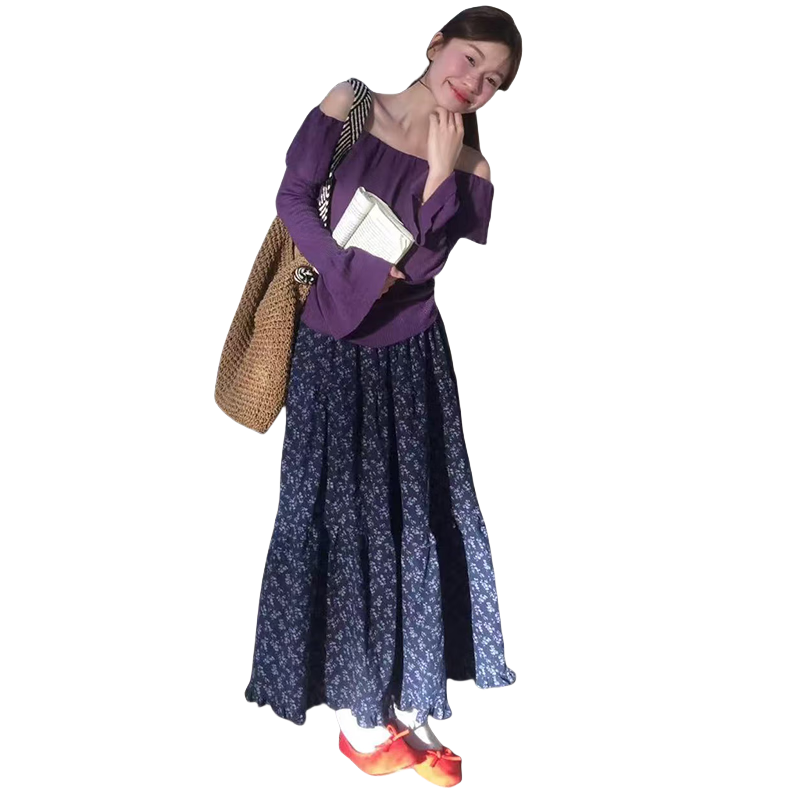 ��ɯ ����ɫ�黨����ȹ Ů 2026�����¿� ����A��ȹ ���˷糤ȹ 65.9Ԫ