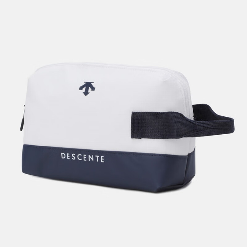 迪桑特（DESCENTE）男女款休闲运动包 经典简约运动休闲耐用便携日常简约手拿包 WHITE白色