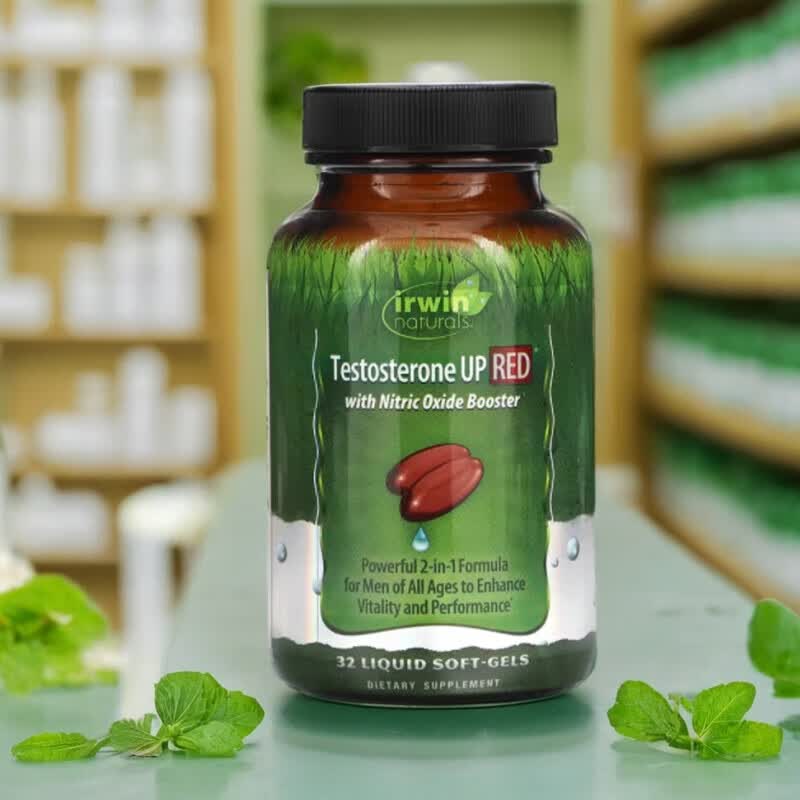 美国Irwin Testosterone UP Red 男士睾酮素提升一氧化氮加强剂 100粒