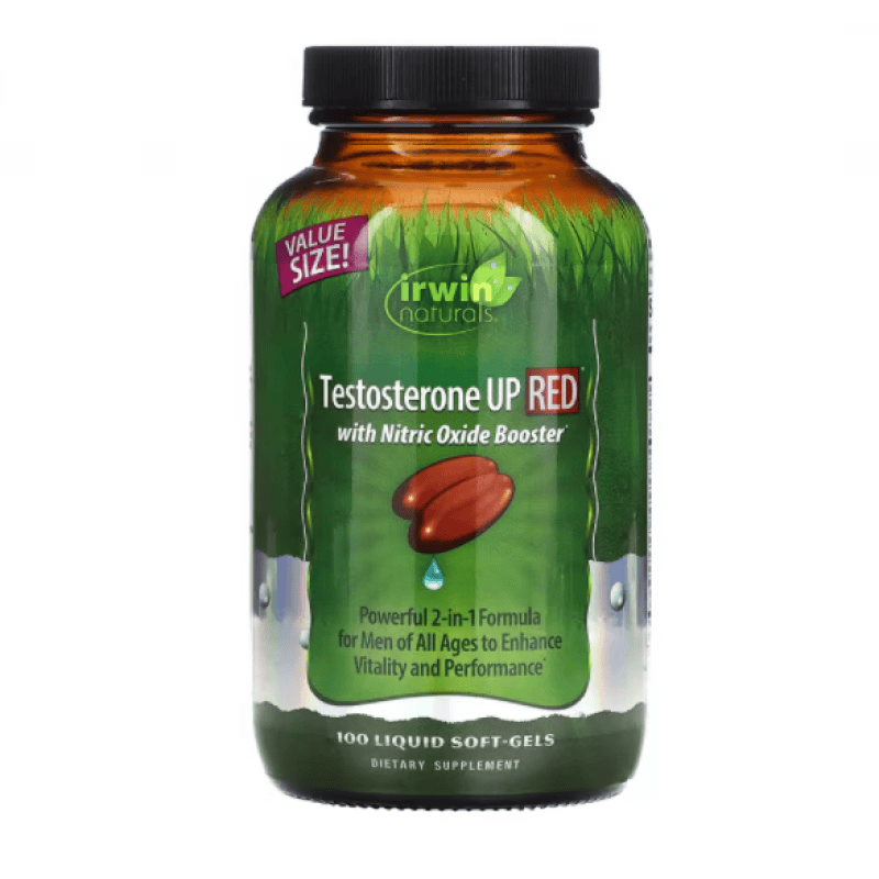 美国Irwin Testosterone UP Red 男士睾酮素提升一氧化氮加强剂 100粒