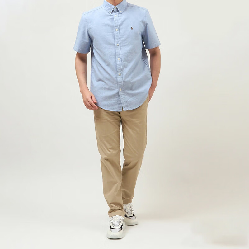 Polo Ralph Lauren拉夫劳伦青少年款 男士短袖衬衫 323886742牛津运动衬衫 日本直邮 001 蓝色 M