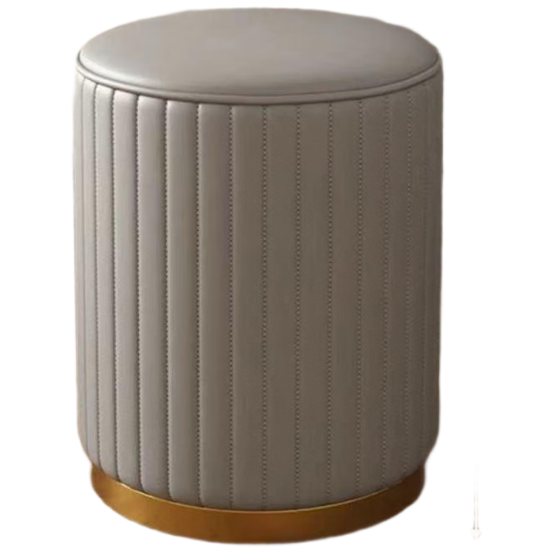 沐含玥简约轻奢梳妆凳皮凳子圆凳软坐家用卧室化妆凳客厅沙发脚踏换鞋凳