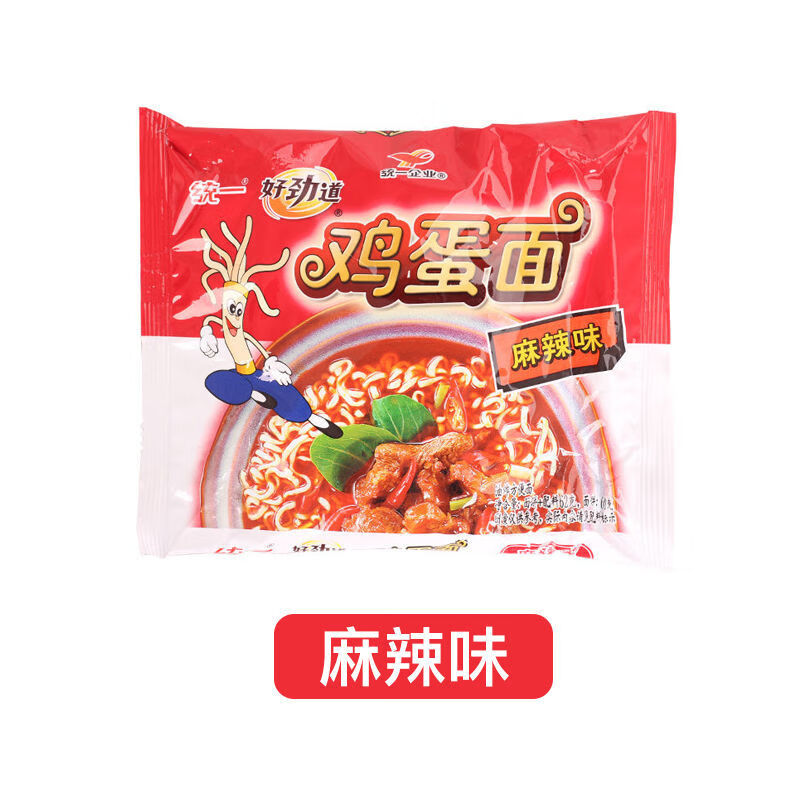 统一好劲道鸡蛋面批发袋装方便面整箱泡面干脆面干吃面麻辣零食 【好劲道鸡蛋面】整箱27袋