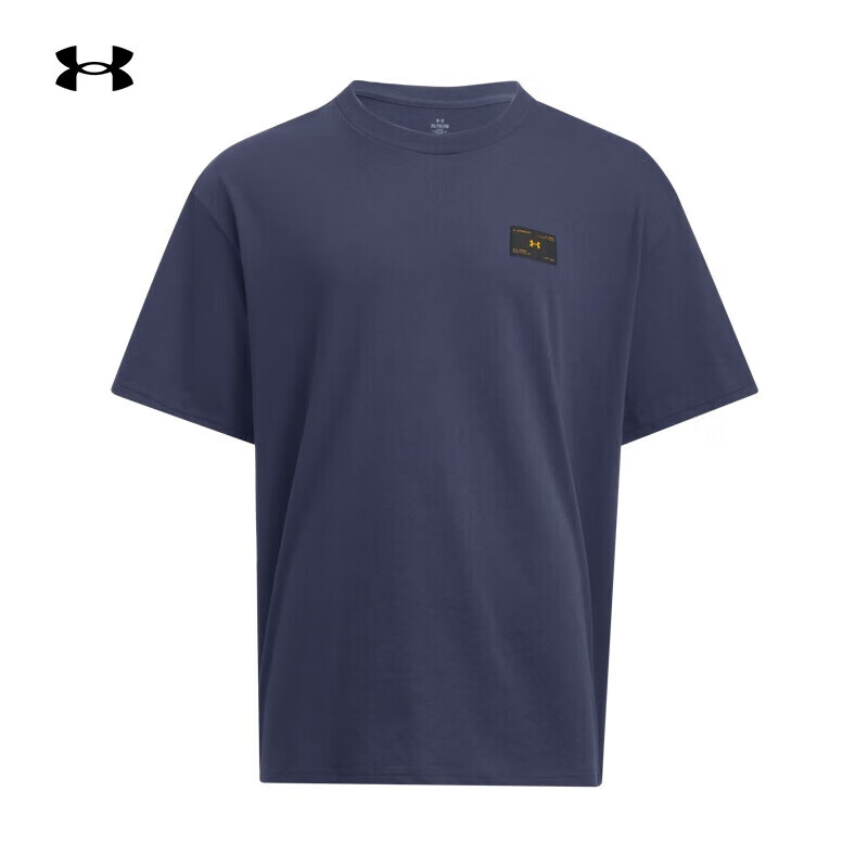 安德玛（Under Armour）【库里同款】UA Woven Label男子高克重运动休闲短袖T恤6005668