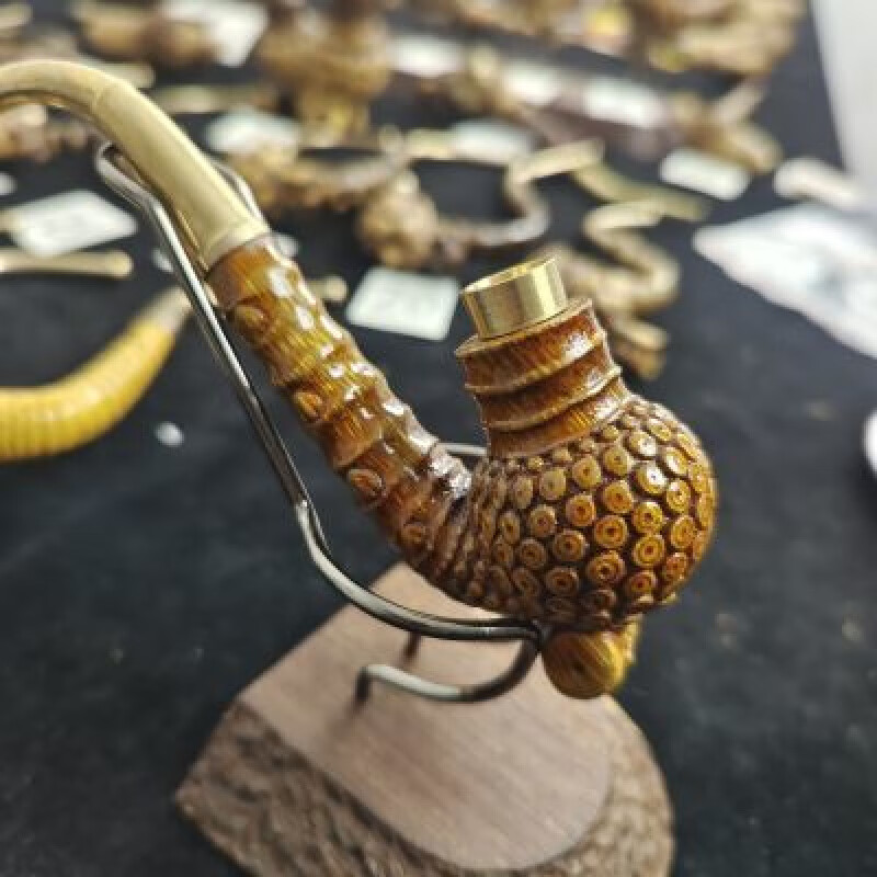 贵州手工竹子烟斗贵州民间工艺竹雕刻烟杆实心竹一体烟斗小巧好看