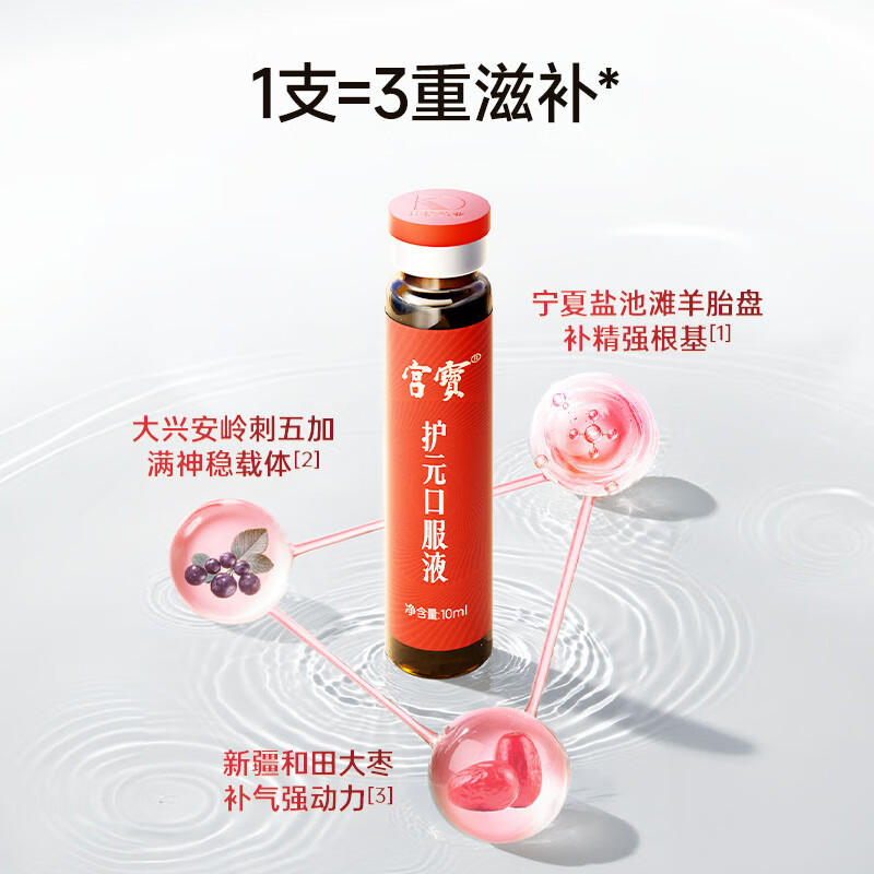 宫宝护元口服液28支礼盒装免疫调节抗疲劳送礼秋冬滋补保健品羊胎盘女 1盒（14天量）