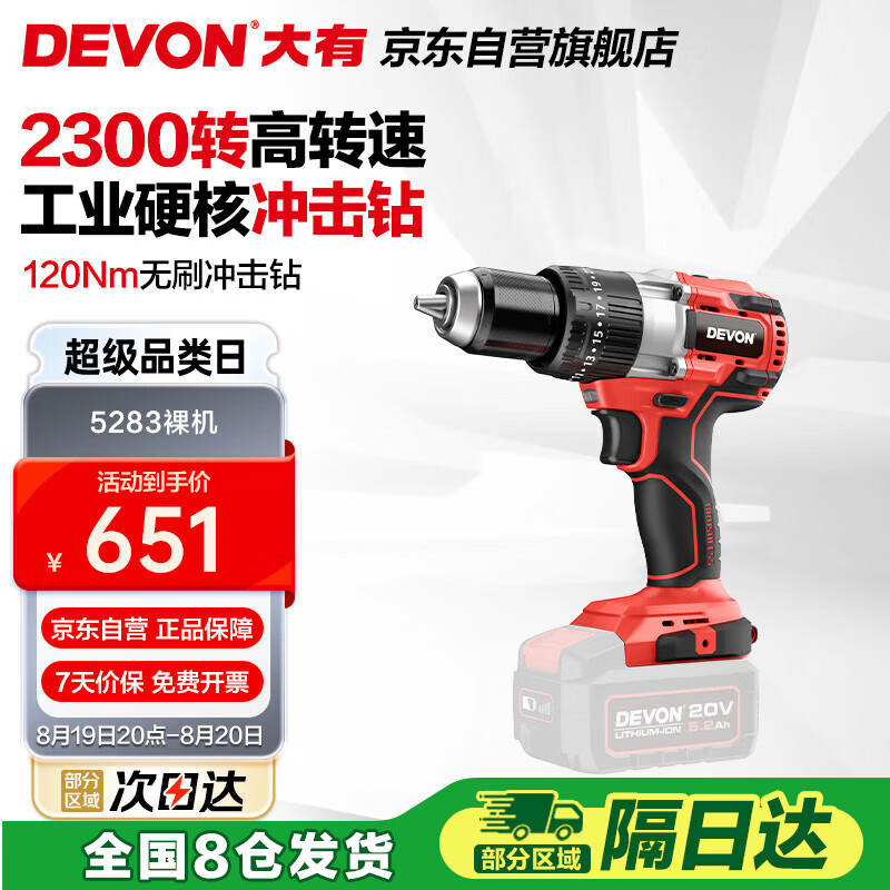 ���У�Devon�� 20V��ҵ����ˢ﮵�������5283����ֵ������ӻ�120ţ���