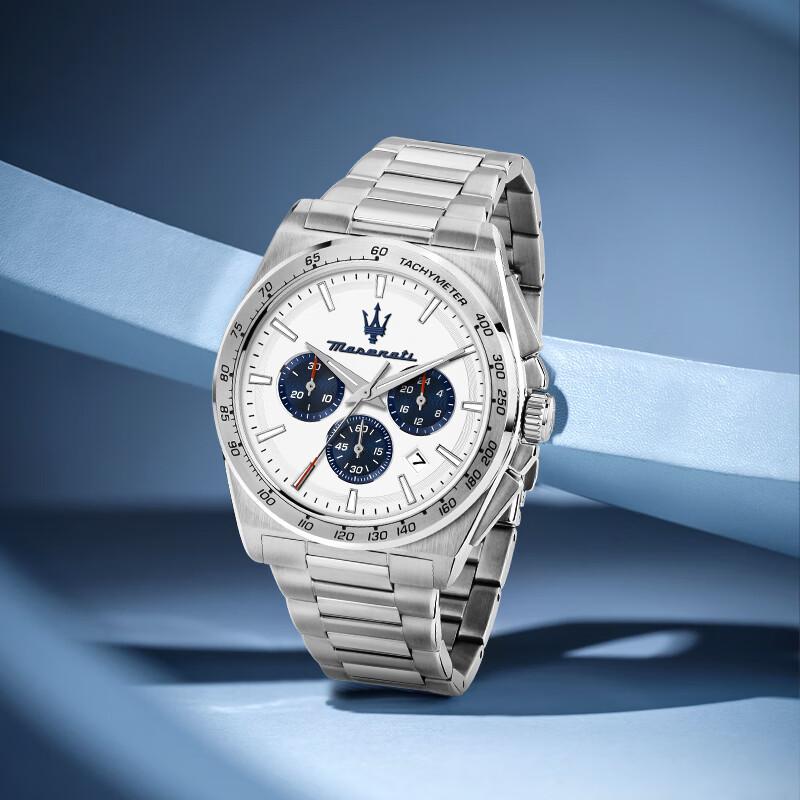 玛莎拉蒂(MASERATI)手表男迪通拿十大名表探索者竞速运动石英表男表高级感生日礼物 【迪通拿】潮流海蓝 R8873652007