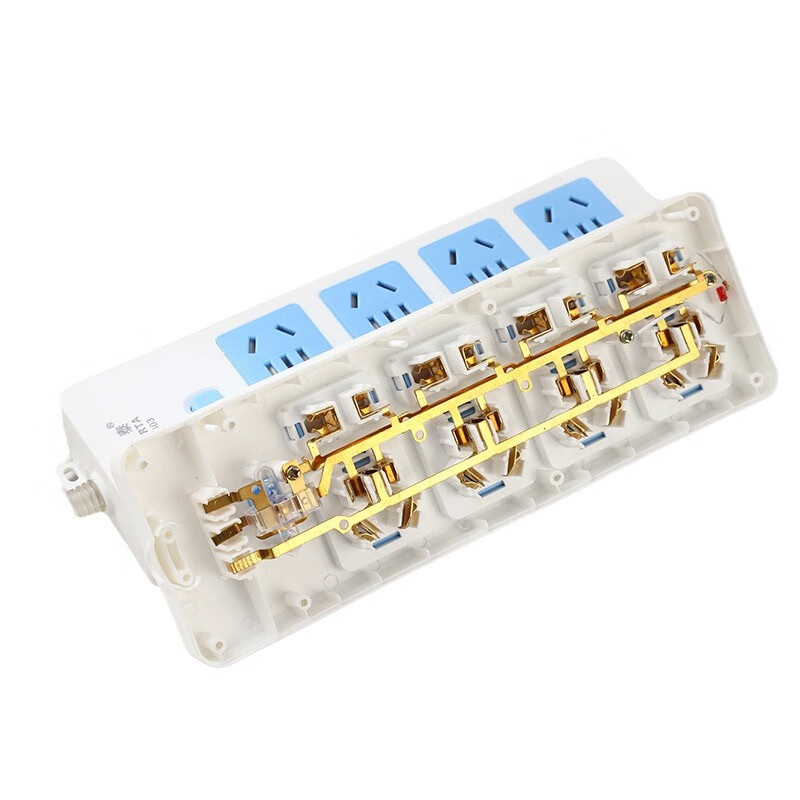 【精选】多用排插家用插板电源转换插座带开关多孔位带线插线板 (1个装)