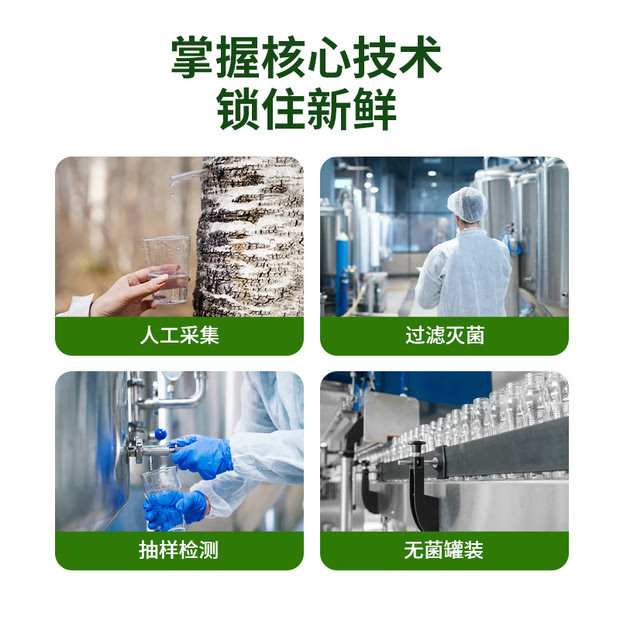 格里则白桦树汁白俄罗斯原装进口提取汁液0脂0色素天然植物饮品送礼 白桦树汁1L*4瓶