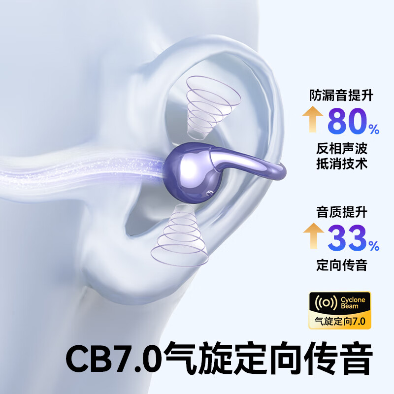 魔声(Monster)Open Ear AC226开放式蓝牙耳机 骨传导概念蓝牙耳机无线夹耳式不入耳耳夹式主动降噪 手机通用 AC226黑色【新款-HIFI零感佩戴】