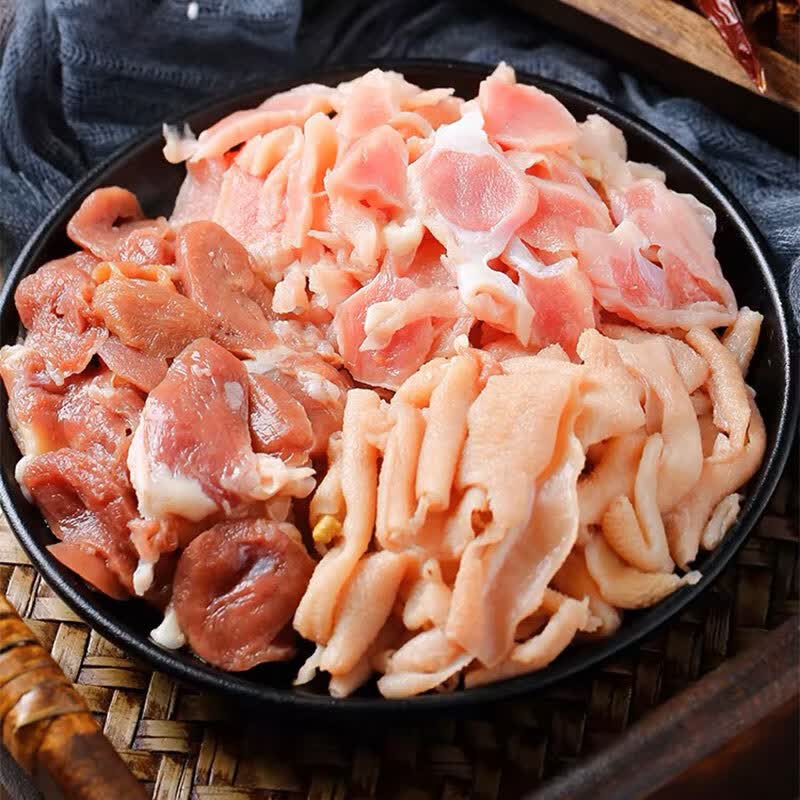 山野云陵农场 黄油土鸡杂农家谷饲 鸡心肝胗肠新鲜洗净 速冻锁鲜顺丰极速达 黄油土鸡杂300g*5盒