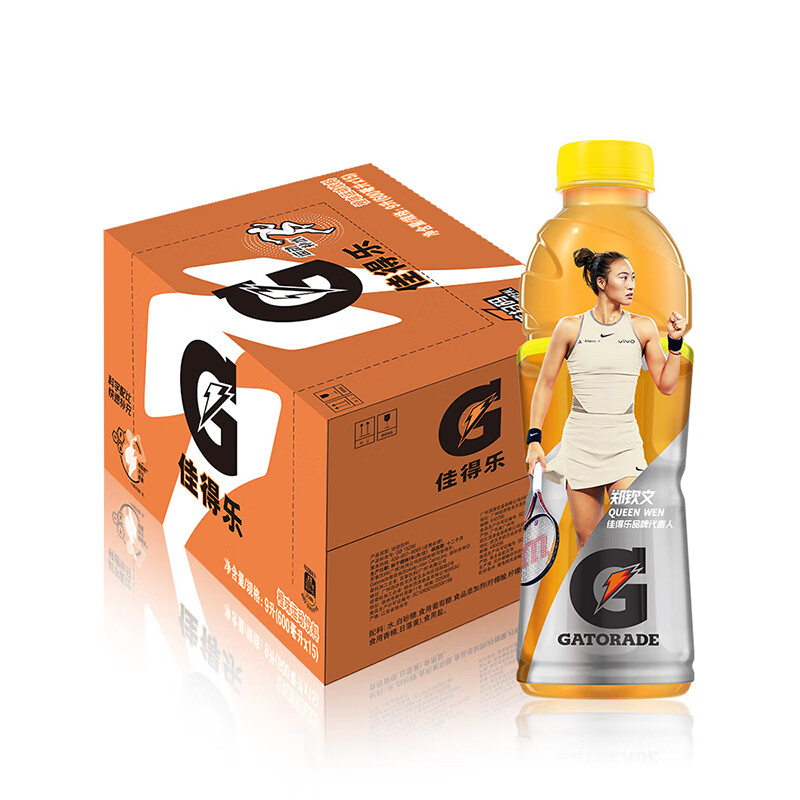 百事可樂(lè )Gatorade佳得樂(lè )電解質(zhì)飲料藍莓橙味冰檸西柚功能飲料600ml*15瓶裝 佳得樂(lè )橙味600ml*15