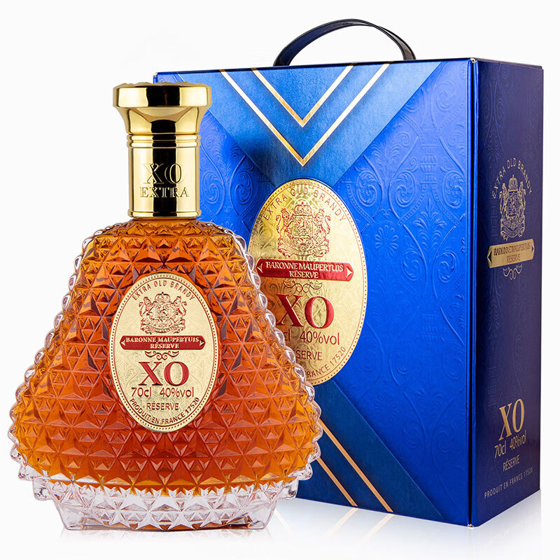 马贝蒂伯爵法国酒庄XO白兰地 700ml 40度 法国原瓶原装进口 洋酒 节日送礼 马贝蒂伯爵珍藏白兰地XO 700mL 1盒