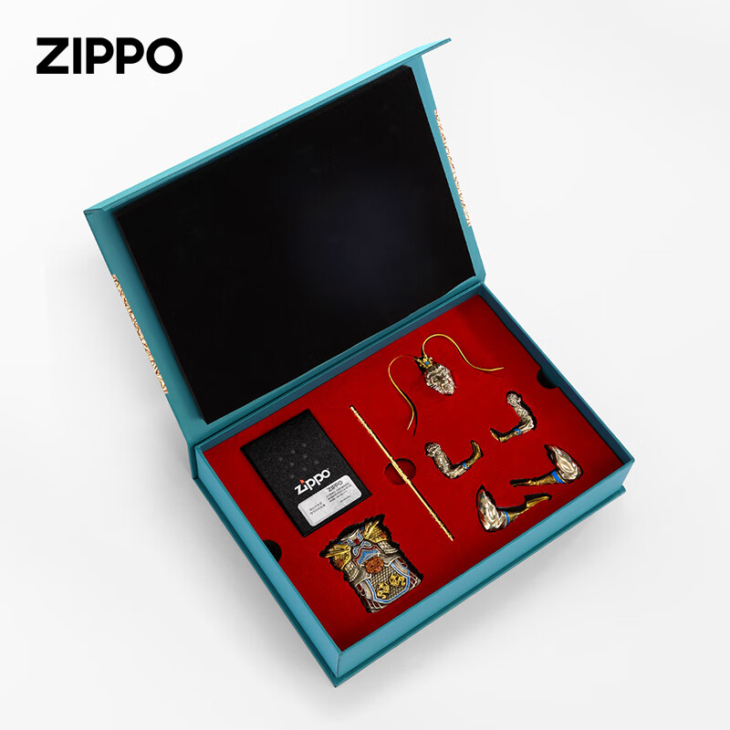 ZIPPO打火机zippo正品黑神话悟空斗战胜佛工艺品摆件 七夕礼物送男友 专属礼盒套装