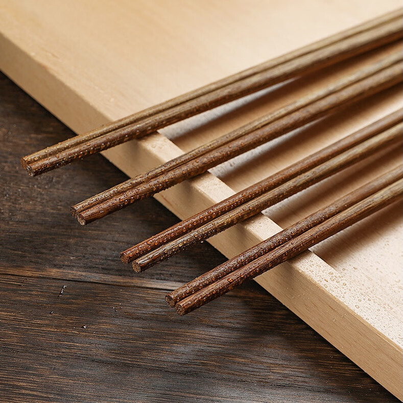 鸡翅木筷子家用高档木筷子轻奢高级感便携木质家庭用豪华高端木筷 鸡翅木筷子 10双