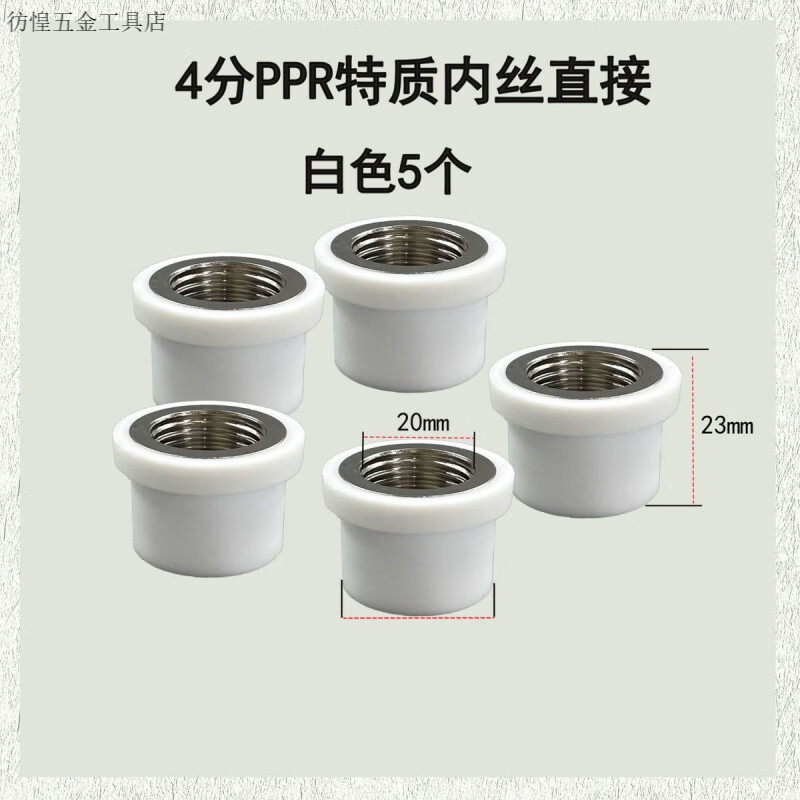 GJXBPPPR内丝修补直接4分20内牙修复器水管热熔器取丝模头更换嵌件工具 4分PPR特质内丝直接5个(白色)