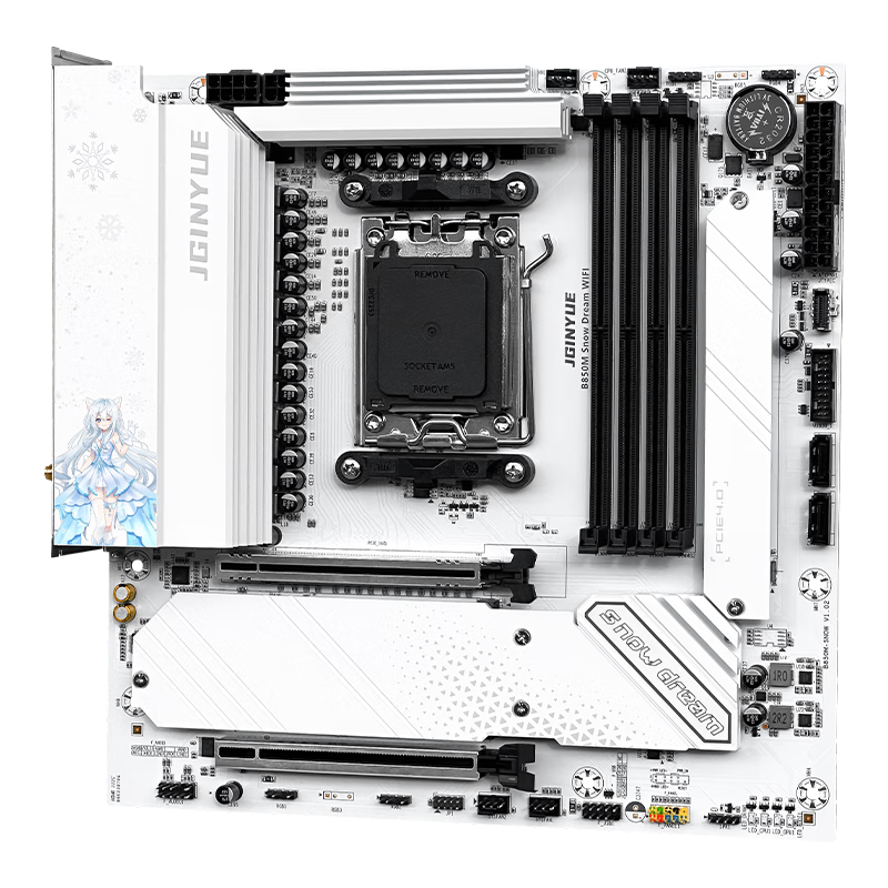 精粤 B850M SNOW DREAM WIFI6E DDR5 图 6