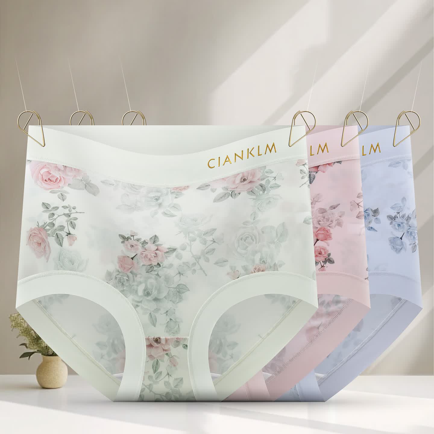 康丽霞(3条装)冰丝女士内裤女高腰无痕7A抗菌裆收腹提臀透气大码内裤 3条:蓝色+绿色+粉色 2XL (130-155斤)