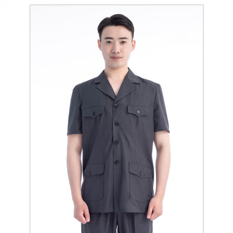 缀樱新式灰色夏季法院工作服男女短袖法庭书记员制服 男短袖 m 38