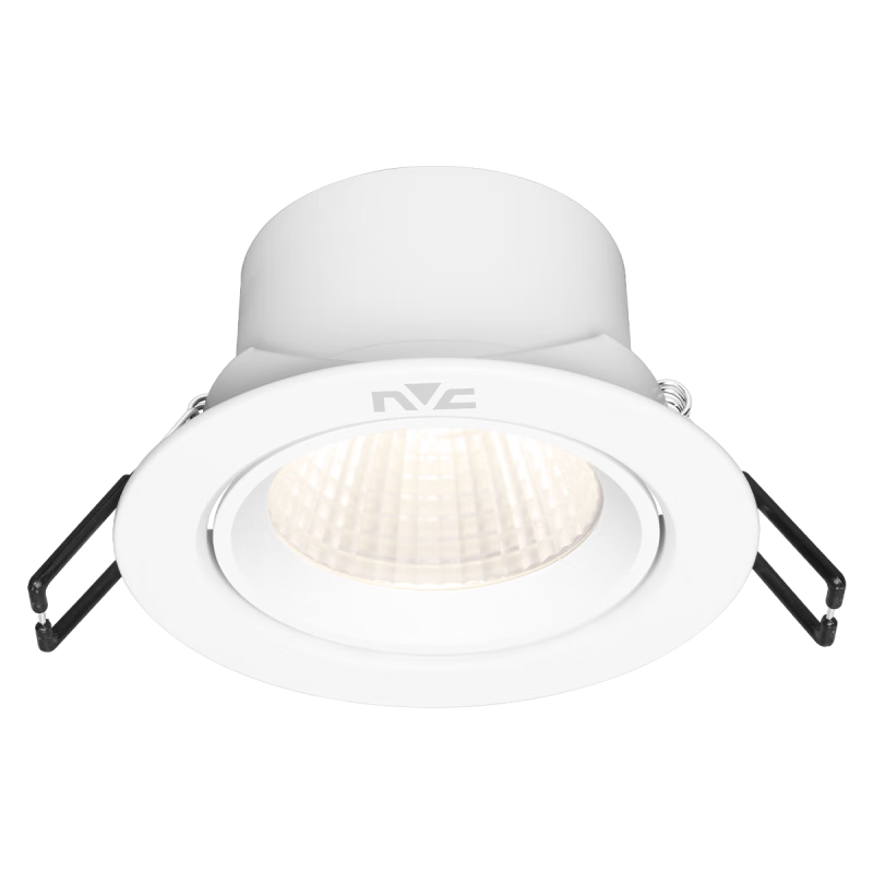 雷士（NVC）LED射灯客厅卧室背景墙嵌入式天花灯漆白铝材5瓦三色开孔75-80mm