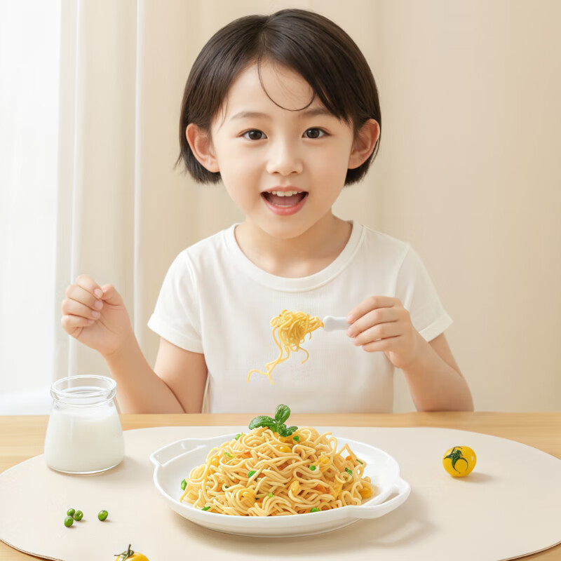 秋田满满儿童营养方便面泡面非油炸无添加速食休闲零食早餐面条半成品食品 方便面360g*2+赠软饼24g