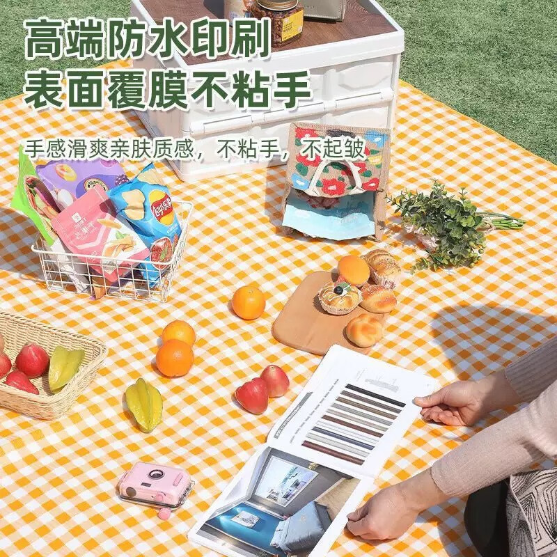 【优选好物】露营户外野炊垫防水加厚手提式户外垫春游沙滩垫 野餐垫【红色】 100*150cm