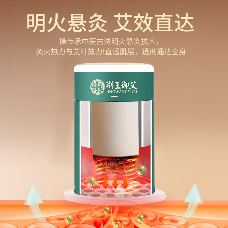 荆王御艾小悬灸艾灸盒家用随身灸艾灸罐无烟随身灸祛湿排毒便携式温灸筒 蕲艾小悬灸4筒套装【3盒性价比】
