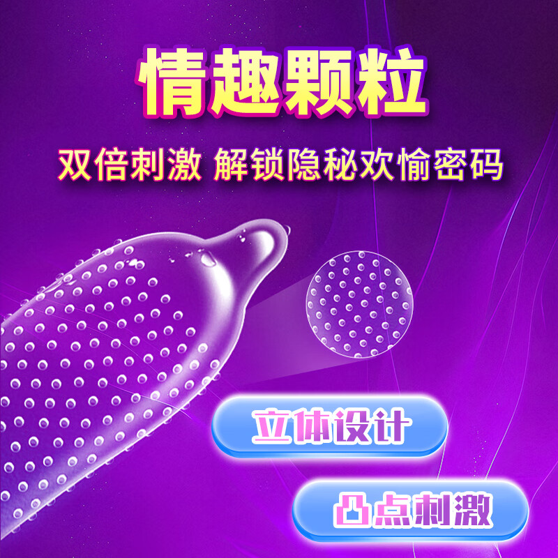 中红狼牙避孕套&猫舌避孕套&热感润滑女性快潮安全套专用情趣用品byt 【18只装】猫舌6只+狼牙6只+热感6只