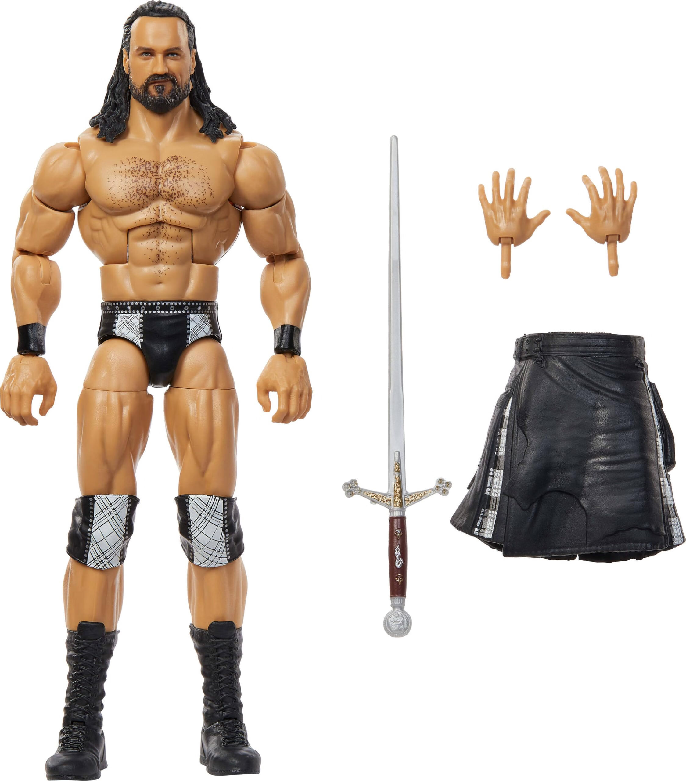 Mattel 美泰 WWE精英 摔跤手德鲁 15cm可动人偶 收藏手办模型 多色