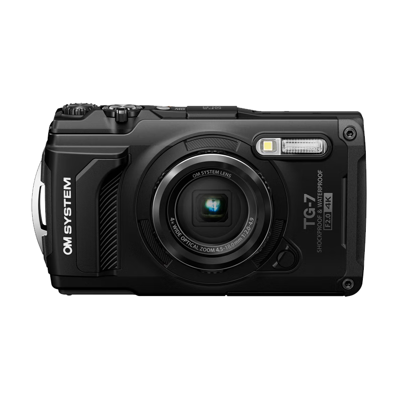 奧林巴斯（OLYMPUS）OM SYSTEM/奧林巴斯潛水運動(dòng)數碼相機 tg7 4K視頻 極限運動(dòng) 黑色 官方標配
