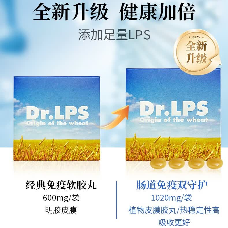 Dr.LPS日本原装进口术后放化疗期间免疫力营养胶囊缓和中老年术后呕吐 8盒超值装+1同款+1原动力 15袋*1盒
