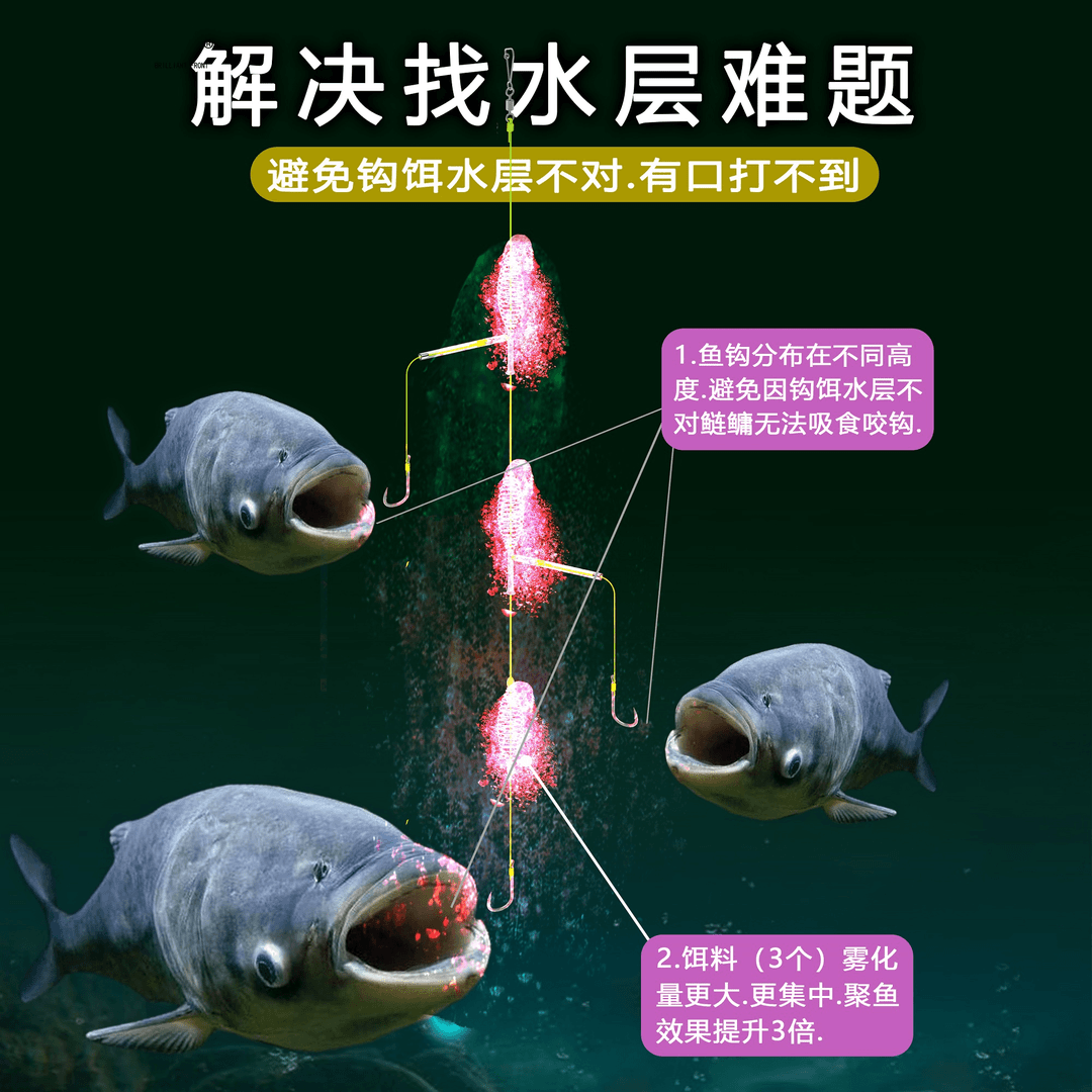 倍特锋手竿鲢鳙串钩成品子线双钩绑好鱼钩新关东伊势尼海抛竿浮钓