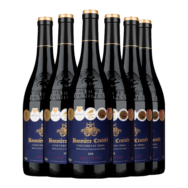十字军旗（BANNIERE CROISEE）法国原瓶进口红酒 AOP干红葡萄酒750ml*6 整箱装