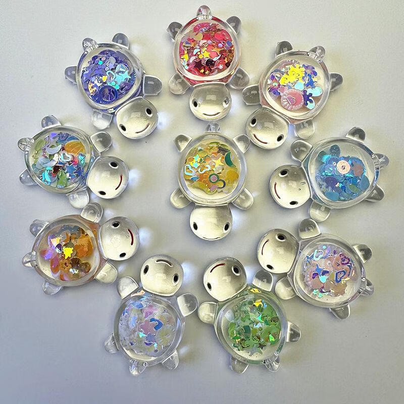 曼影小乌龟小动物盲袋迷你可爱卡通玩具盲盒diy仿真水果乌龟马年盲袋  夜光小乌龟盲袋（随机20个装）