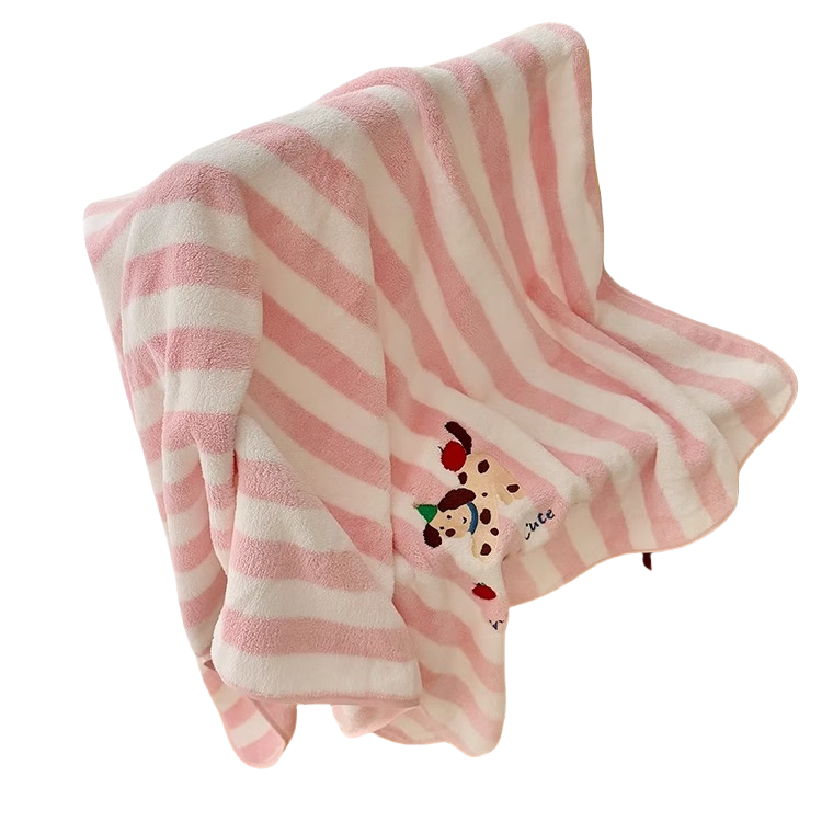 范爷家可爱小狗浴巾加厚珊瑚绒吸水速干学生宿舍洗澡裹巾柔软亲肤大毛巾