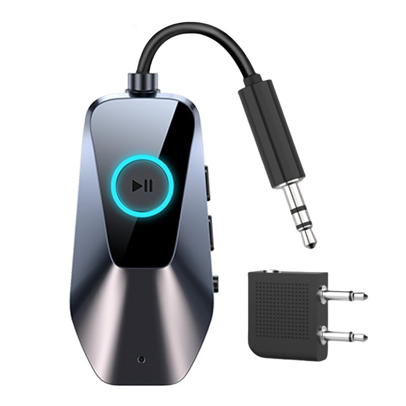 飞机蓝牙连接转换器航空耳机转接头蓝牙5.4发射接收二合一适配器 标配+A转换头 京东折扣/优惠券