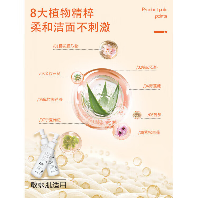 MZPLOImiulady鲜亮洗面奶氨基酸洁面乳清洁油脂洁净毛孔 1瓶洁面乳+1瓶补水喷雾+1瓶保湿