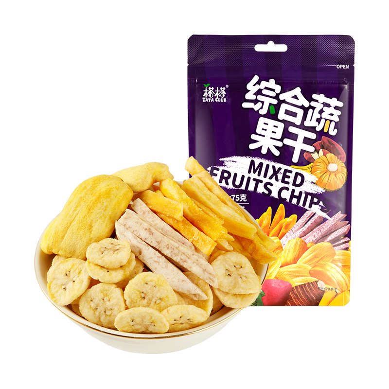 榙榙綜合蔬果干75g越南進口菠蘿蜜果干休閑零食果蔬脆水果干小吃 綜合蔬果干75g嘗鮮