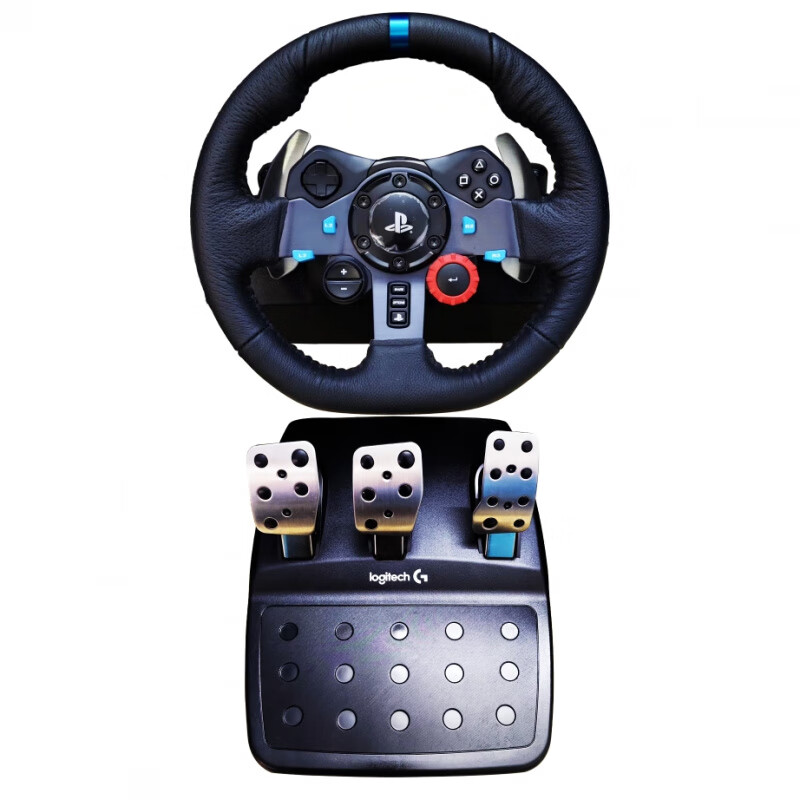 羅技（Logitech）原裝適配羅技G29g27920電腦游戲游戲方向盤(pán)模擬器PS4力反饋賽車(chē)模擬駕駛 G29(9新)方向盤(pán)+踏板
