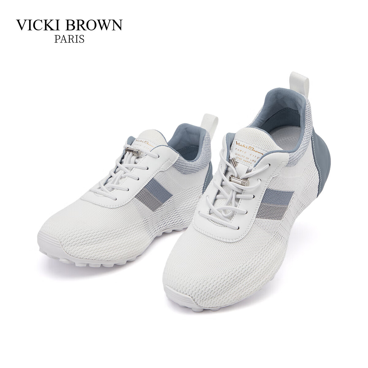 未毕(VICKI BROWN)法国品牌VB男鞋【法奢系列】舒适透气网面鞋户外防滑包底老爹鞋男 白蓝 44